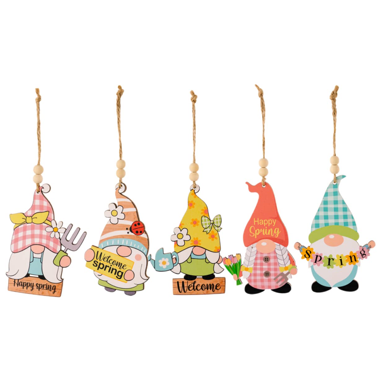 Ciieeo 4 Sätze Gesichtsloser Puppenanhänger Ostern Anhänger Geschenkidee Ostern Willkommensschild Für Die Haustür Osterbaum Osterszene Holzdekoration Holzschild-Ornament 5 Stück * 4