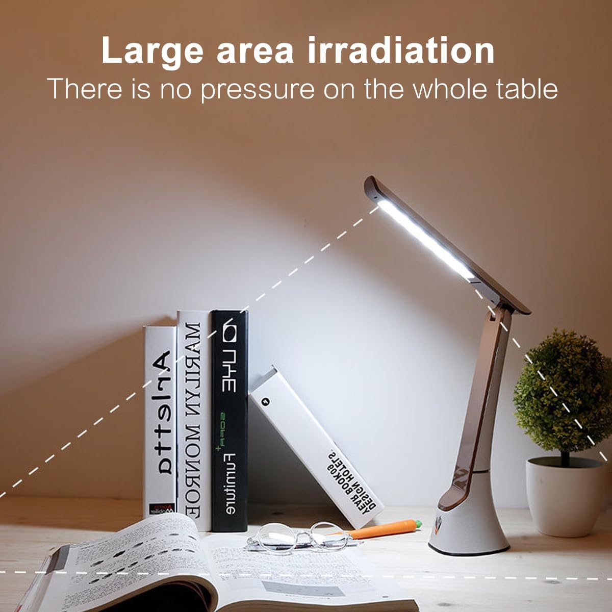 Gatuida Luce Notturna a LED Pieghevole Ricaricabile Lampada da Tavolo con Protezione gli Occhi e Calendario Perpetuo Elettronico Touch per Studenti e Lettura Bianca