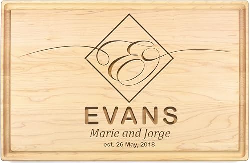 Miniatura 4 de Tabla de cortar personalizada de 17 x 11. Hecha en Estados Unidos. Tabla de cortar. Personaliza tu propia tabla de cortar con envoltura de regalo.