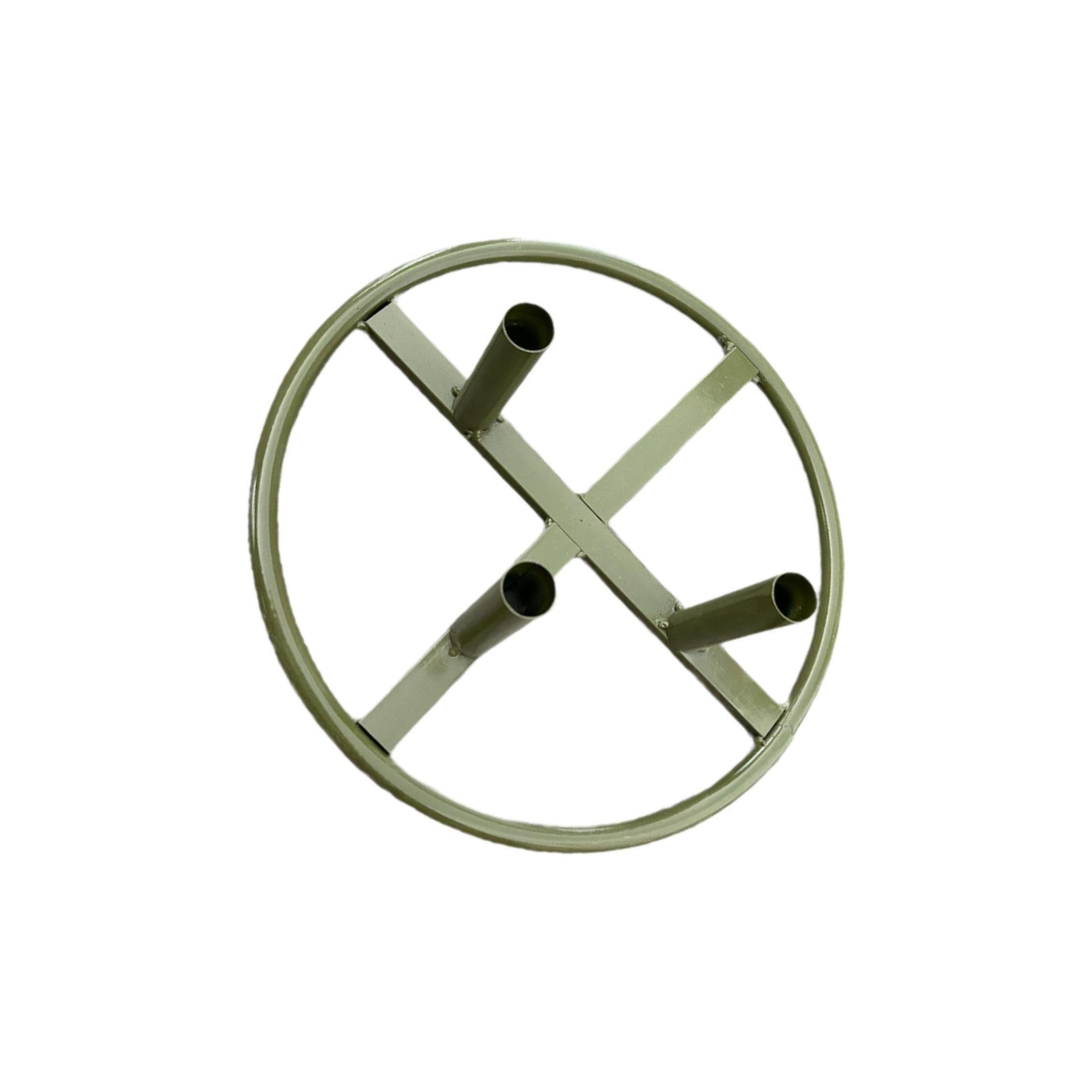 Base de hierro para exhibir flores en forma de poste, ideal para arreglos florales grandes, ideal para bodas y fiestas. Base para flores grandes de pie para el hogar, verde