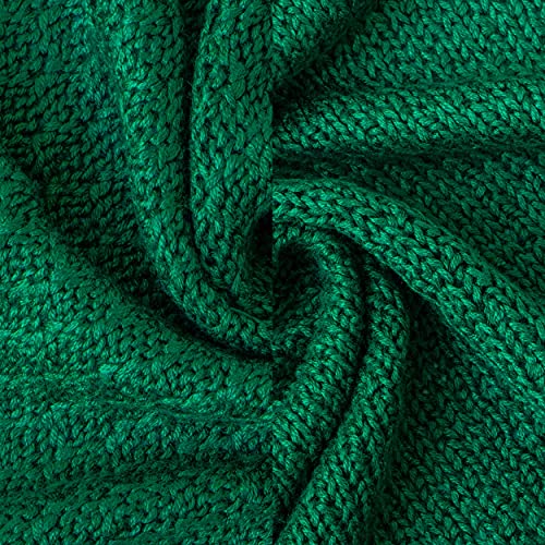 Image of NTBAY Rayon Derived from Bamboo Toddler Blanket, 30 x 40, Green | Breathable Cable Knit Blanket Made with Rayon Derived from Bamboo for Stroller, Travel, Tummy Time, and Supervised Use