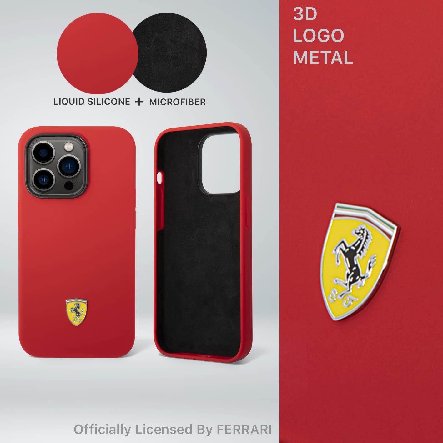 CG MOBILE Ferrari Phone Case for iPhone 14 Plus in Black with Italian
