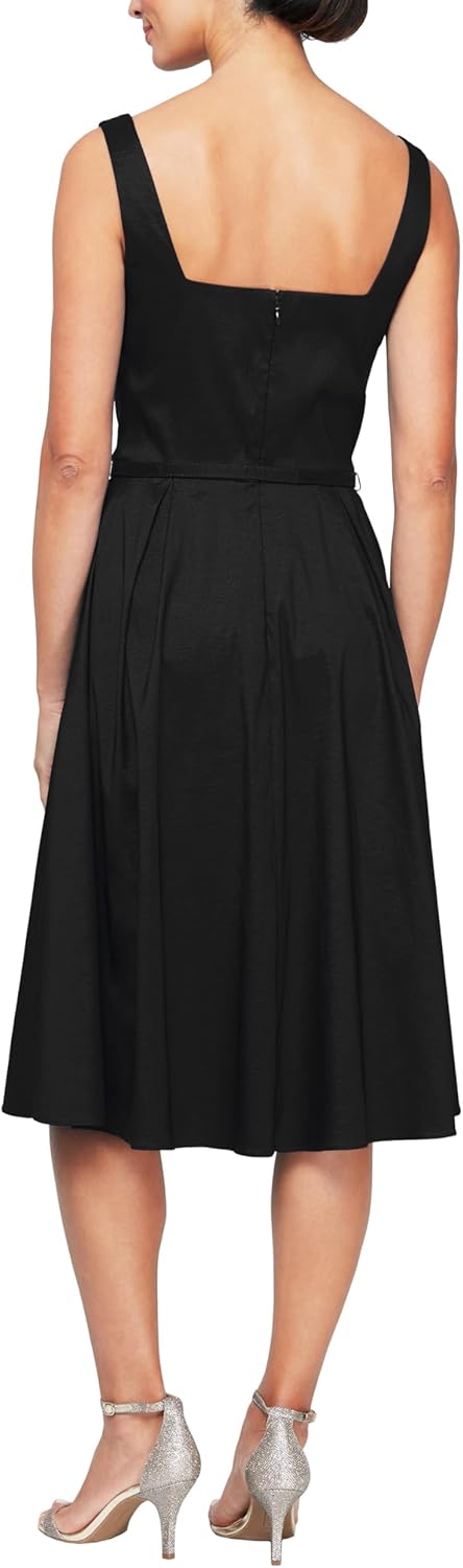 Alex Evenings Womens Short Sleeveless Party Dress with Pockets - Image 2