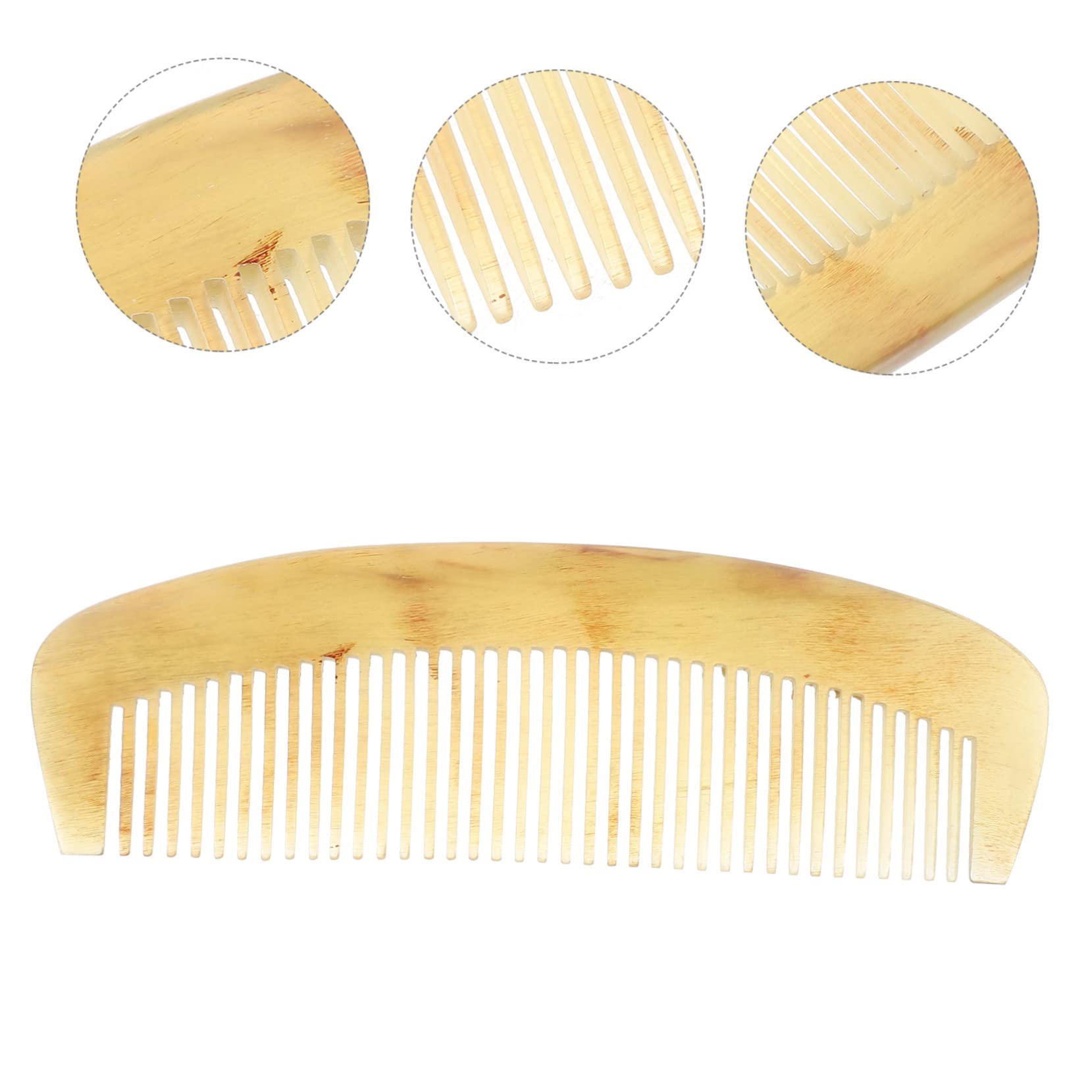 Comb Pettine di Corno Antistatico per Donna, Liscia Chioma