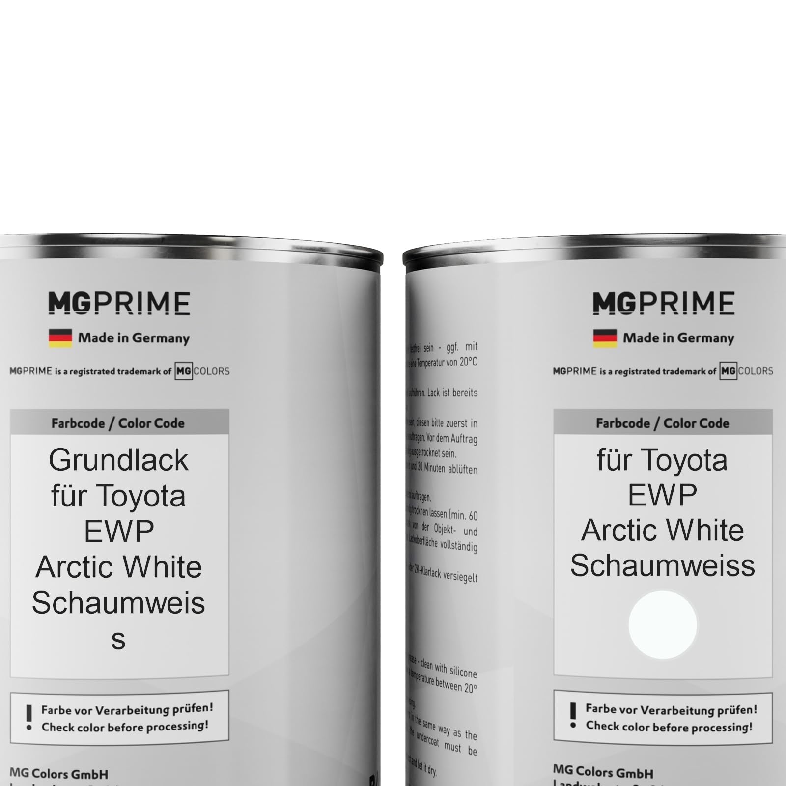 MG PRIME Lakier samochodowy w puszkach do Toyota EWP Arctic White 3,5L