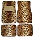 Plasticolor 001440R01 Universal-Fit Leopard Wild Skinz Front and Rear Floor Mat - Set of 4