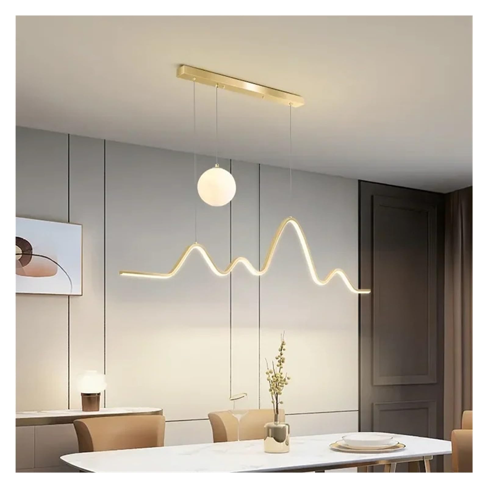 Lampada a sospensione moderna a sospensione a led for sala da pranzo, cucina, linea di design, lampadario, illuminazione