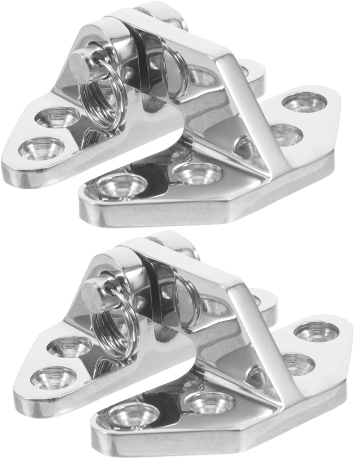 Cabilock 2Pcs Heavy Duty Grade Stainless Steel Hinges Versatile Boat Hatch Hinge for Deck Cabinets and Doors Easy Installation Wear Resistant Sturdy Design for Yachts and Rvs