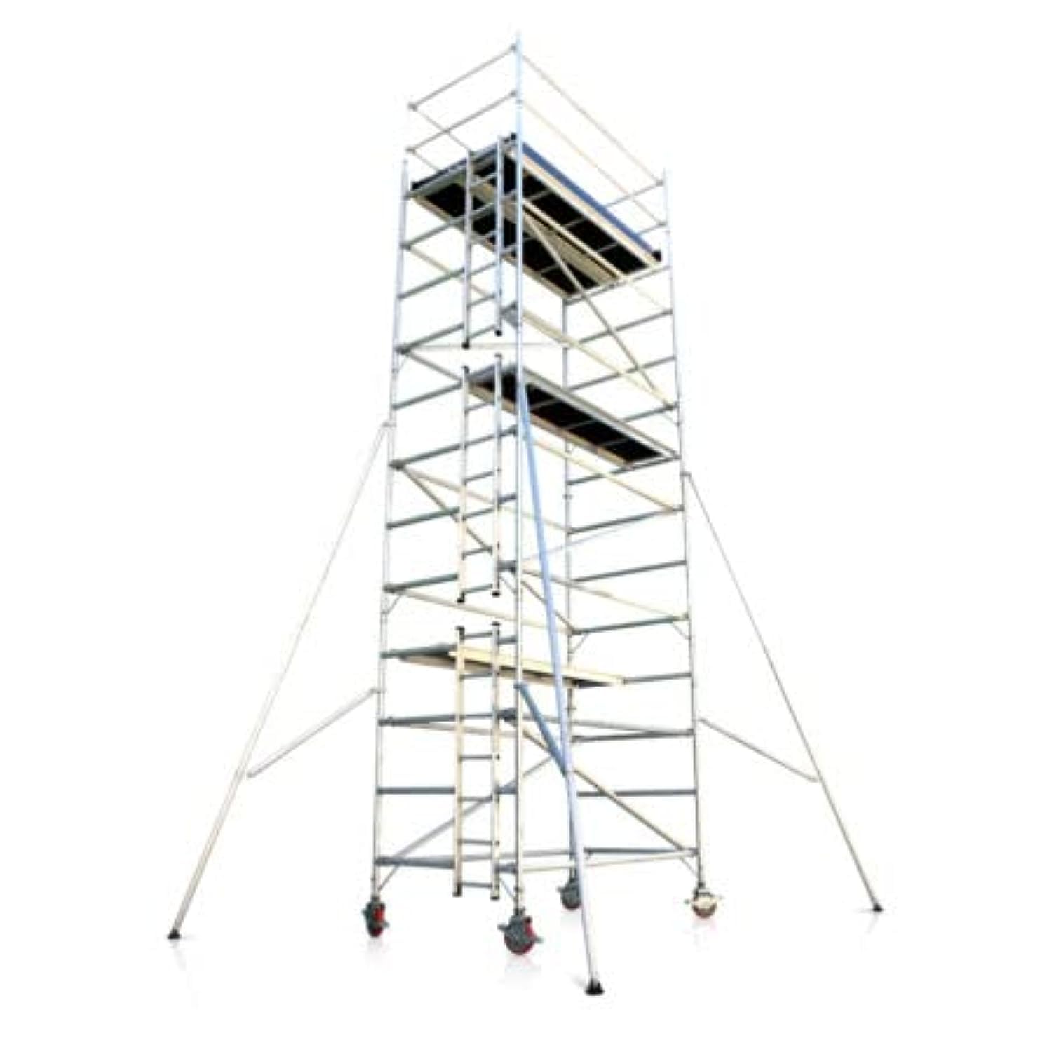 TAMTEKAluminium Scaffolding Double Width 1.4X2.55 Tower Height 6.8 Mtrs