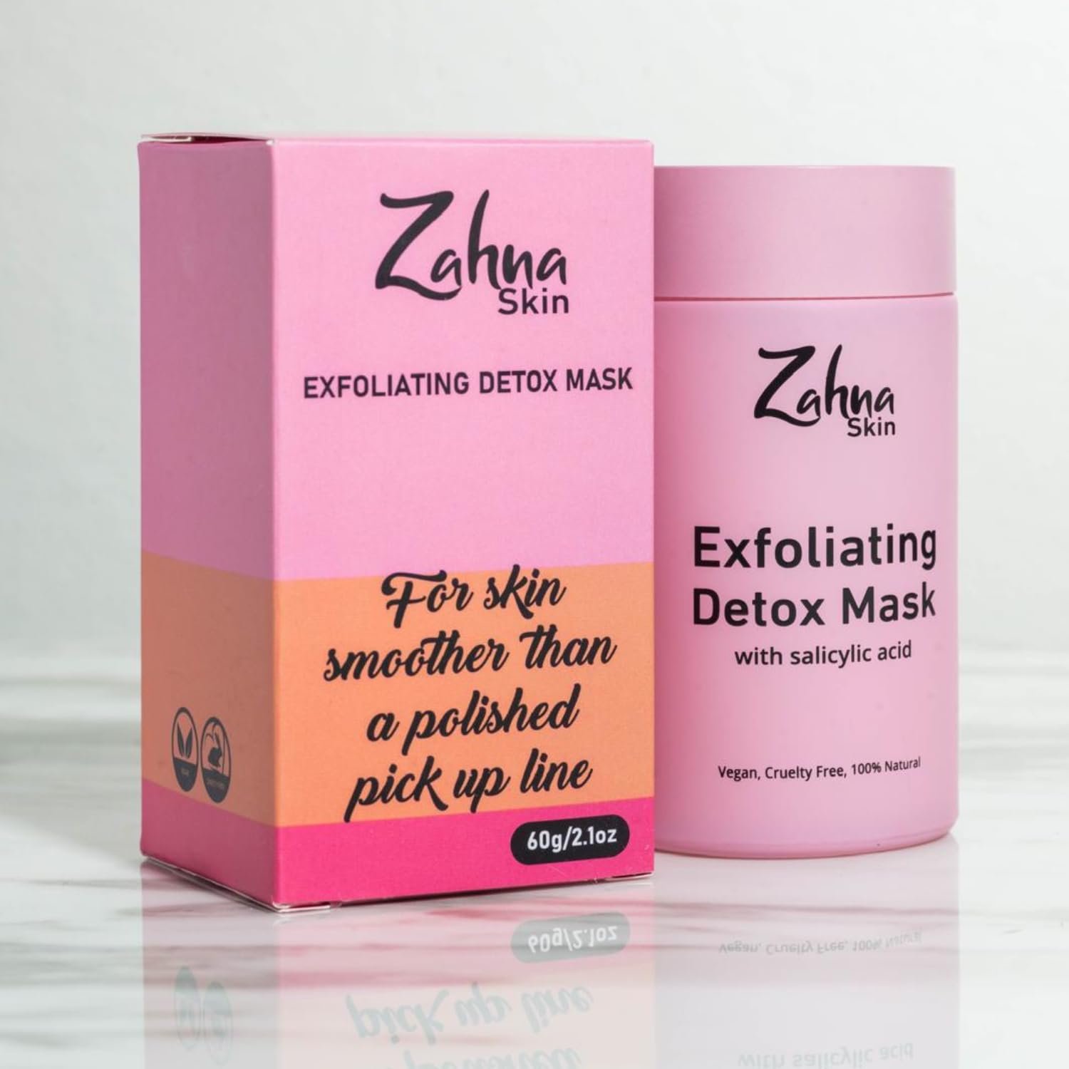 3 in 1 Exfoliating Detox Clay Mask for Face with Salicylic Acid – 100% Natural & Vegan, Detox Face Mask, Pore Cleansing Clay Face Mask for Blackheads and Pores, All Skin Types