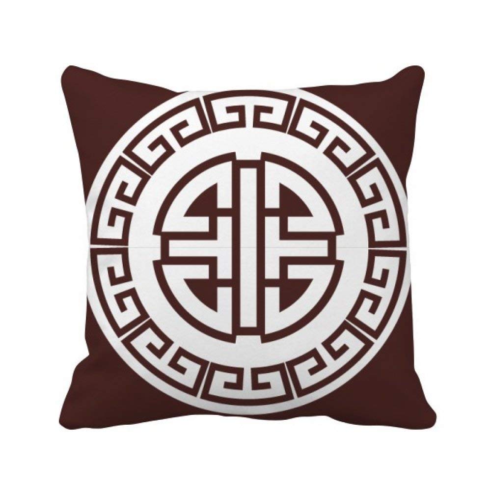 Housse de coussin carrée Chine avec motif de quatre bénédictions