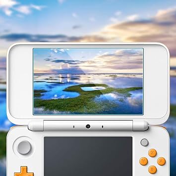 Hard Case Compatible New 2DS XL with 2 Packs Screen Protector, AFUNTA Anti-Scratch Crystal Clear Case, with 4 Pcs Tempered Glass Protective Films for Top and Bottom Screen