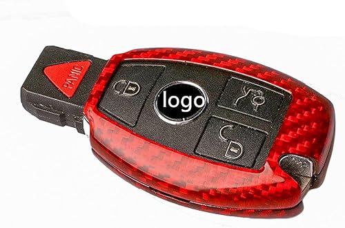 Miniatura 6 de Funda para llavero de fibra de carbono genuina para Mercedes-Benz A Clase B C E S G M V Clase CLA CLS GLA GLC GLE GLK GL GLS SL SLK SLC Viano para