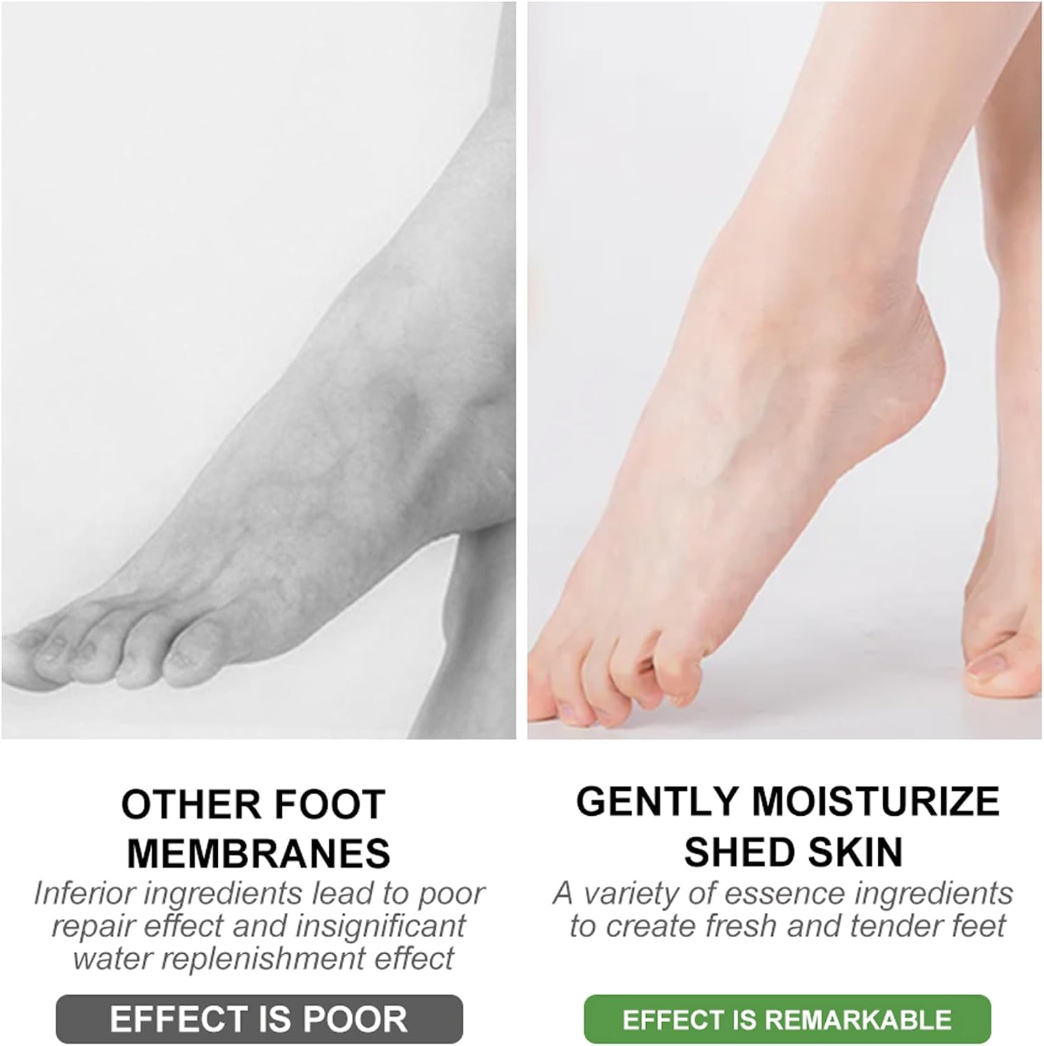Hydrating Foot Mask for Dry Cracked Feet, Exquisite Moist, Even Tone, Restoring & Hydrating Socks with Avocado & Shea Butter Extracts & Vitamin E, Feet Mask for Women &Men Foot Care,2 Pairs