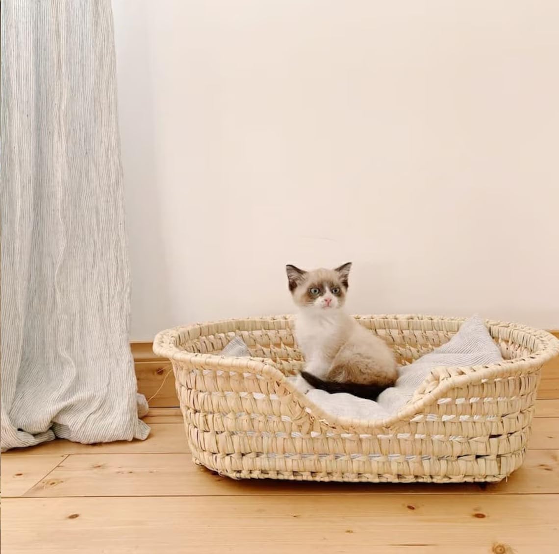 Cesta Perro Gato Cojín Para Cesta De Mascotas - 92x64 Cm, Algodón Y Poliéster, Marrón Y Gris Cama Perro Gato Kerbl