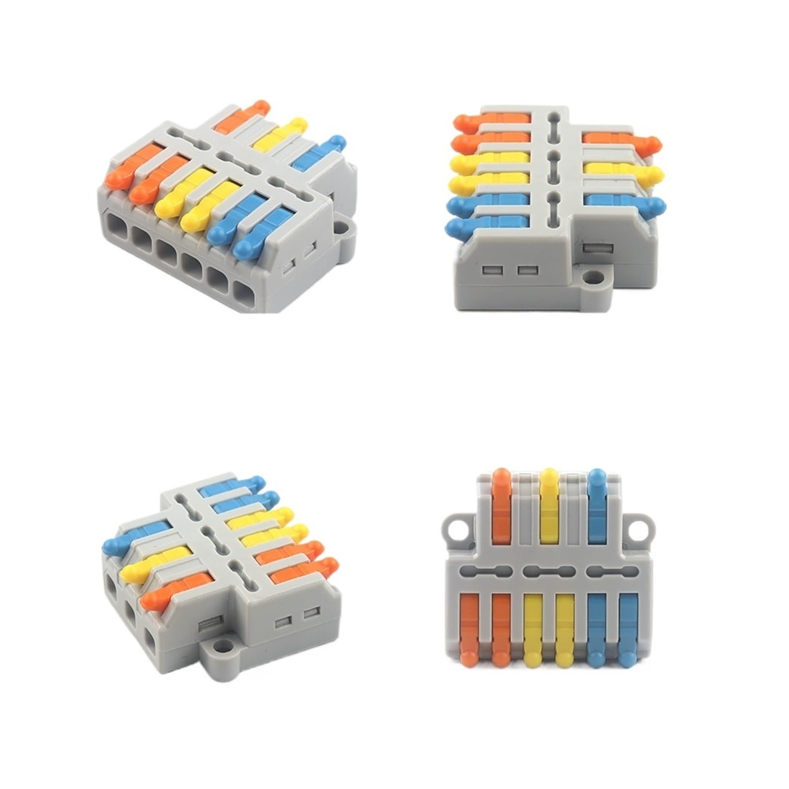 Kit de Conector de Cable Compacto Universal rápido, Empalme multicanal con Terminal de engarce de Palanca for Conector de Caja de Conexiones de luz LED(50PCS No Box)