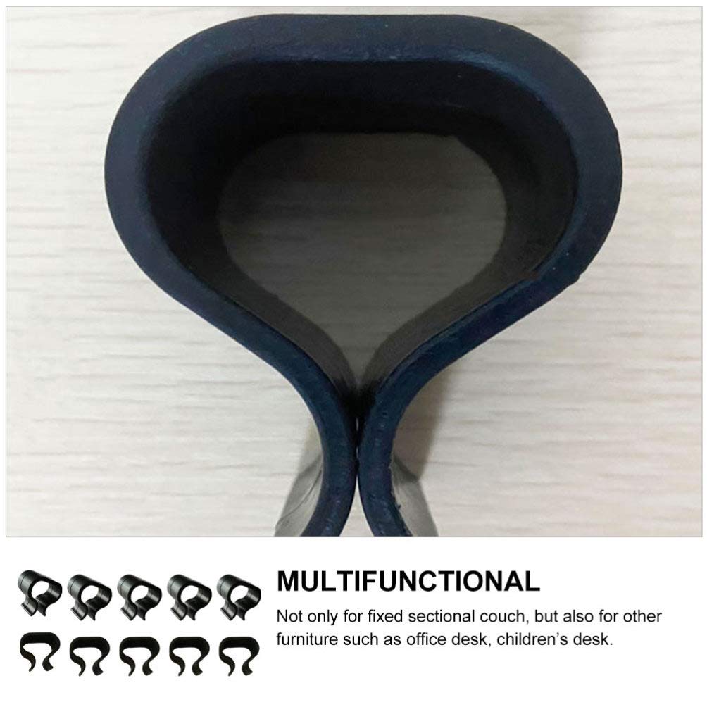 Cabilock 10Pcs Outdoor Patio Furniture Clips Sofa Connect Clamps Rattan Chair Fastener Clips Sofa Chair Alignment Clamps Patio Furniture Accessories (Black) - Image 3