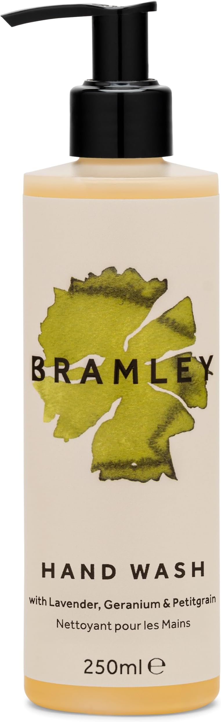 BRAMLEY Hand Wash, 250ml | Lavender, Geranium & Petitgrain Essential Oils | Natural Hand Wash with 100% Natural Fragance | Liquid Hand Soap | Vegan and Cruelty Free | Gift | Green living | Gift