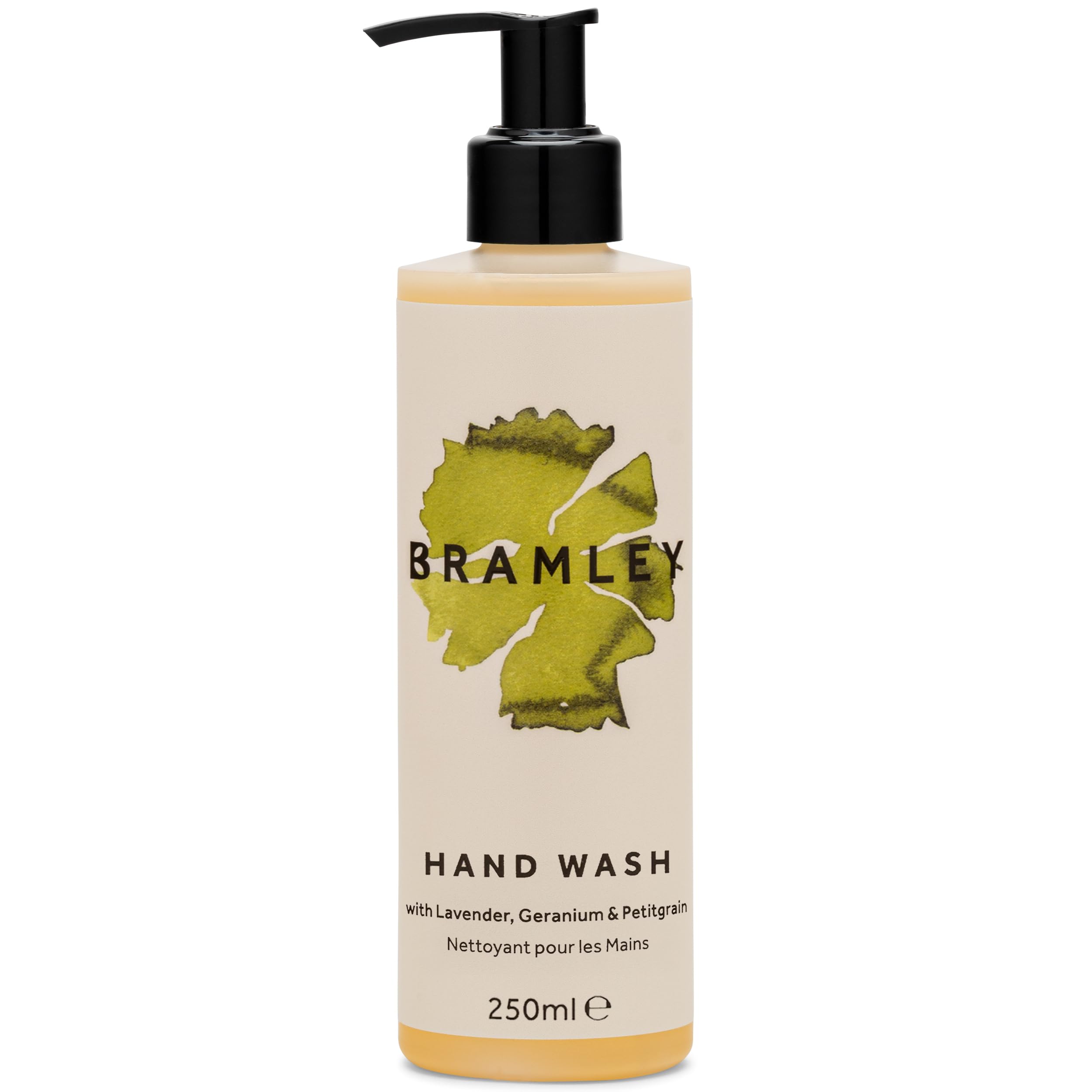 Bramley Hand Wash (250ml), Antibacterial Liquid Hand Soap with Lavender, Geranium & Petitgrain Essential Oils, Vegan, Cruelty Free & Natural