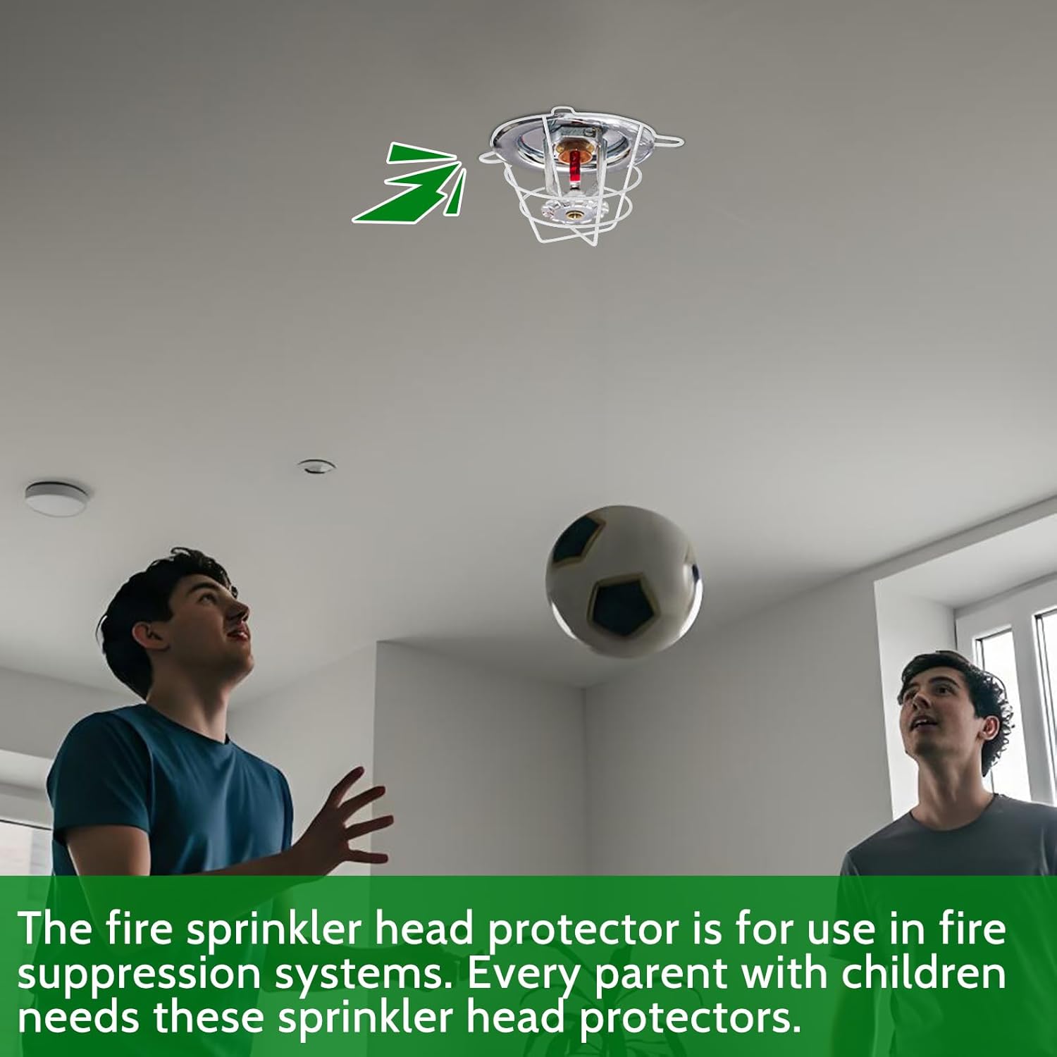 Shimeyao 8 Pcs White Fire Sprinkler Head Guard Cage Covers Protectors Sprinkler Bracket for Both 1/2" and 3/4" Flush Mount Side Wall Pendent Semi Recessed Fire Heads for Ceiling Wall Mount