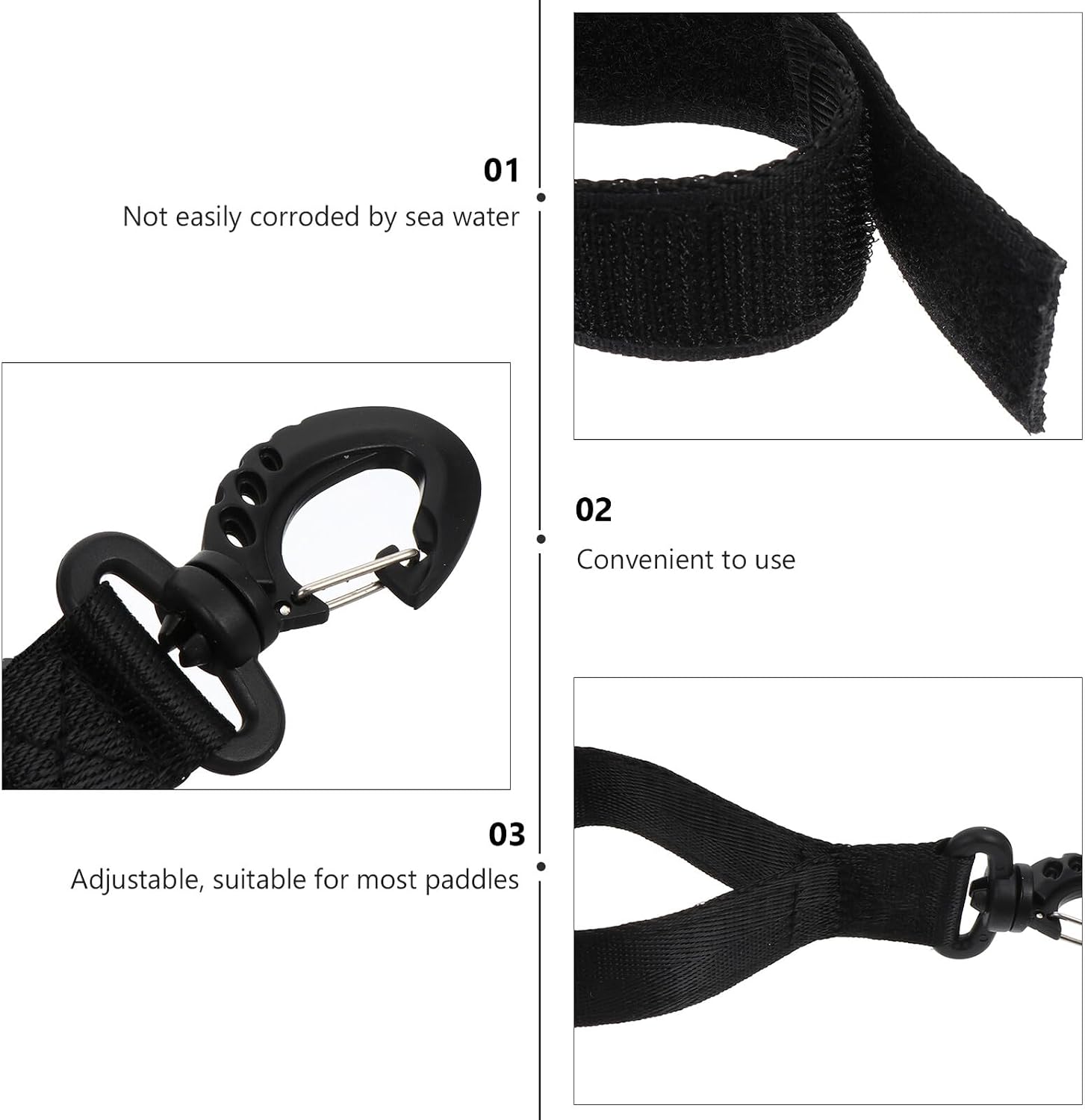 Beavorty 6pcs Kayak Paddle Leash Set Elastic Nylon Paddle Hook Ropes Kayak Safety Lanyards for Kayaking Accessories and Tie