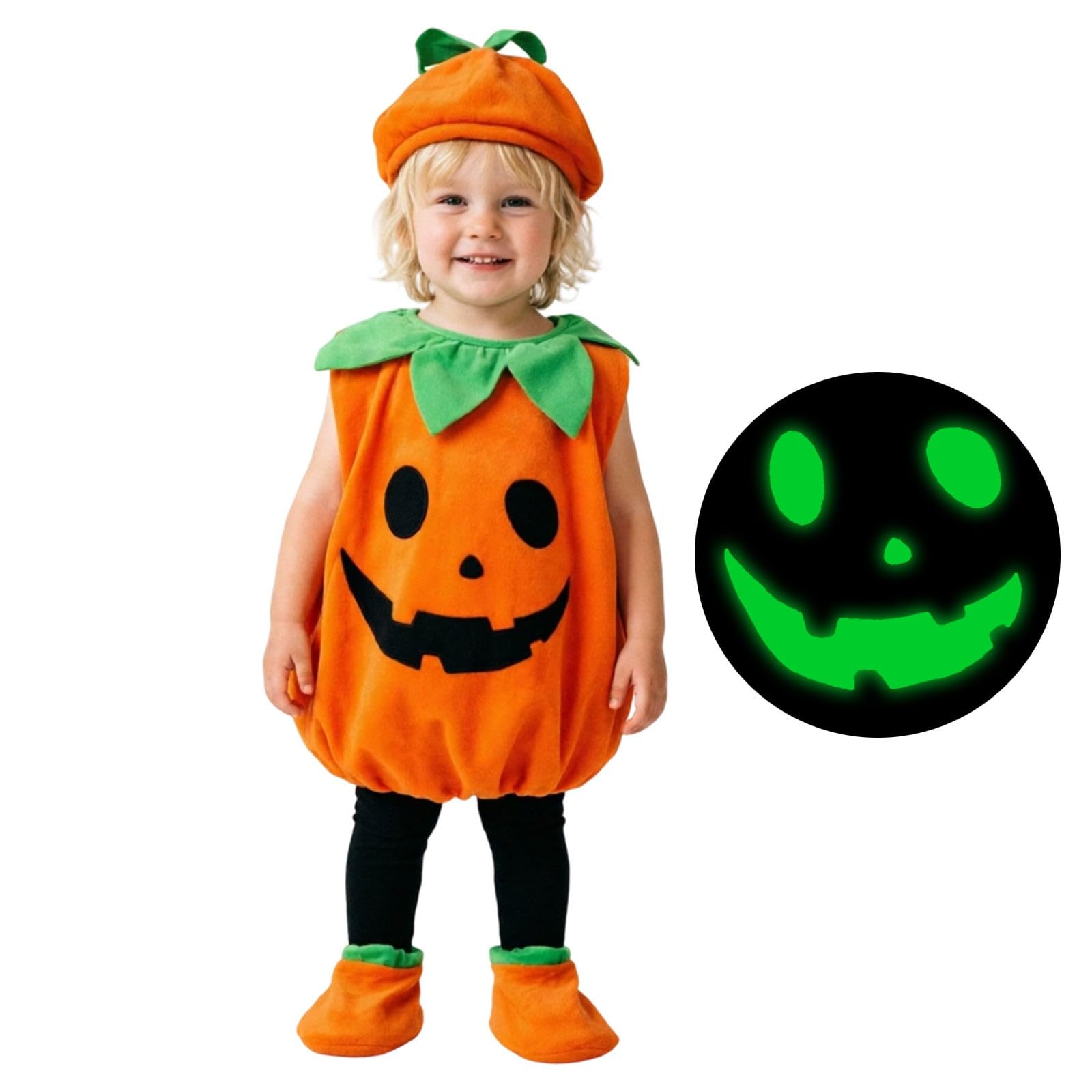 Halloween Baby Kostüm Halloween Kürbis Kostüm Baby Jumpsuit Kürbis Outfit Kleidung Kinder Mädchen Faschingskostüme Kleinkinder Jungen Mädchen Pumpkin Body Overall