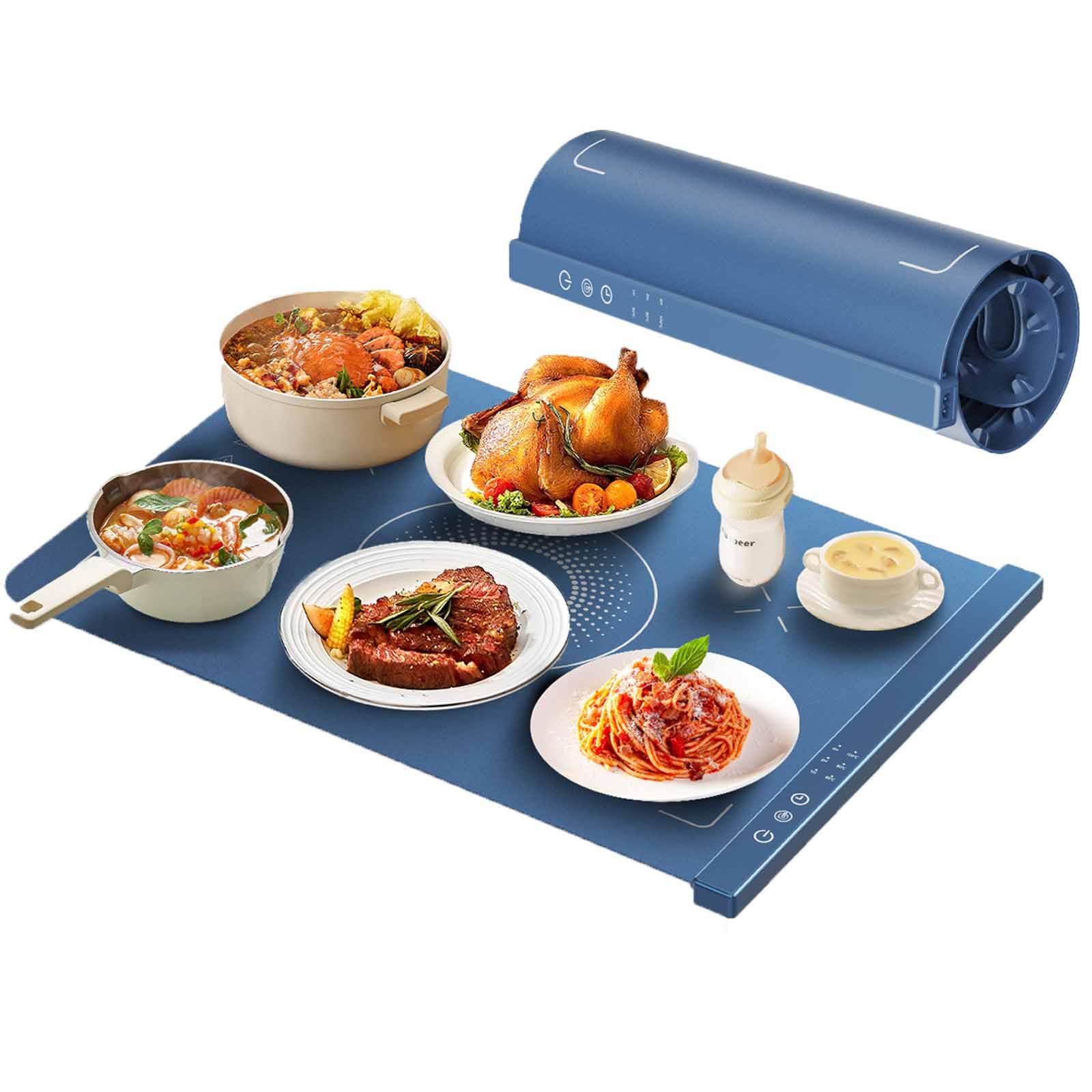 Tapis chauffant alimentaire à chauffage rapide en 8 secondes enroulable