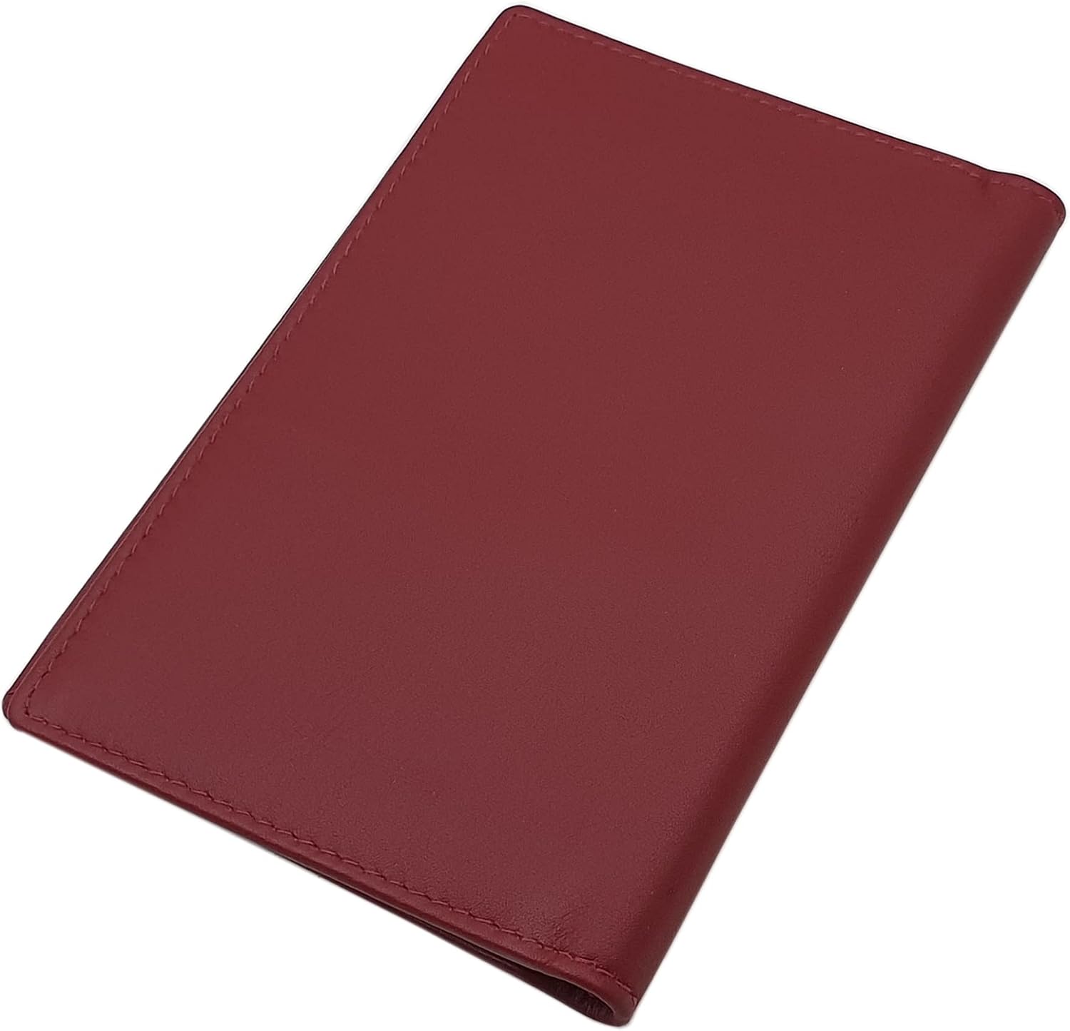 Cowhide Nappa Leather Passport Case / Passport Cover / Vaccination Certificate / Vaccination Book Protective Cover RFID & NFC Protection, Cherry red, standard size - Image 5