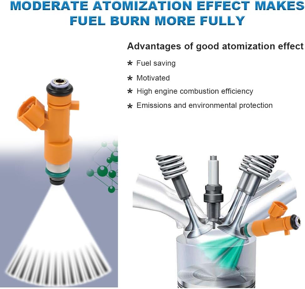 JDMON Fuel Injectors Compatible with Nissan 370Z INFINITI EX37 FX37 G37 M37 Q40 Q50 Q60 Q70 Q70L QX50 QX70 3.7L V6 2008-2020 Replacement for FJ1016 16600-EY00A 16600EY00A 6Pcs