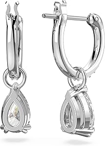 スワロフスキー Millenia フープピアス ペアカット, ホワイト millenia