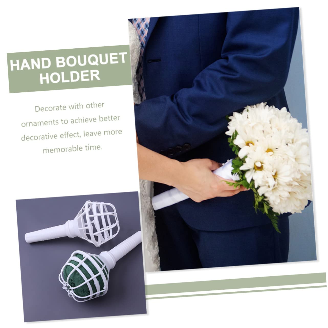 Angoily 36 Piezas Soportes para Ramos de Novia para Bodas Portaflores Floral Ligero y Duradero Accesorios Prácticos para Arreglos y Decoración Eventos Nupciales