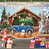 🎅【Exquisites & Lustiges Design】Das Design des Weihnachtsbanner Hintergrunds ist einzigartig und lebendig.Das Banner ist mit Weihnachts elementen wie Weihnachtsmann, Schneemann, Geschenkwagen, Schneeflocke, Elch, Weihnachtsbaum, Lebkuchenmann, Lichterketten, Glocke, Garage und mehr bedruckt. das sind alles klassische Elemente über Heiligabend, perfekt für Ihr Festthema und Ihre Weihnachtsfeier.