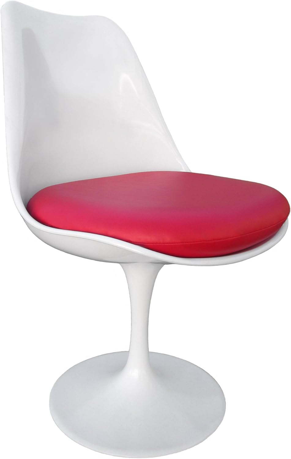 Premium Replacement Cushion for Saarinen Tulip Side Chair - Red Vinyl 17.5" x 18"