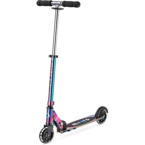 Micro Kickboard | Sprite LED | 2 Wheeled | Fold-to-Carry | Lightweight Swiss-Designed Micro Scooter | Light-Up Wheels| Children and Teens, Ages 6+