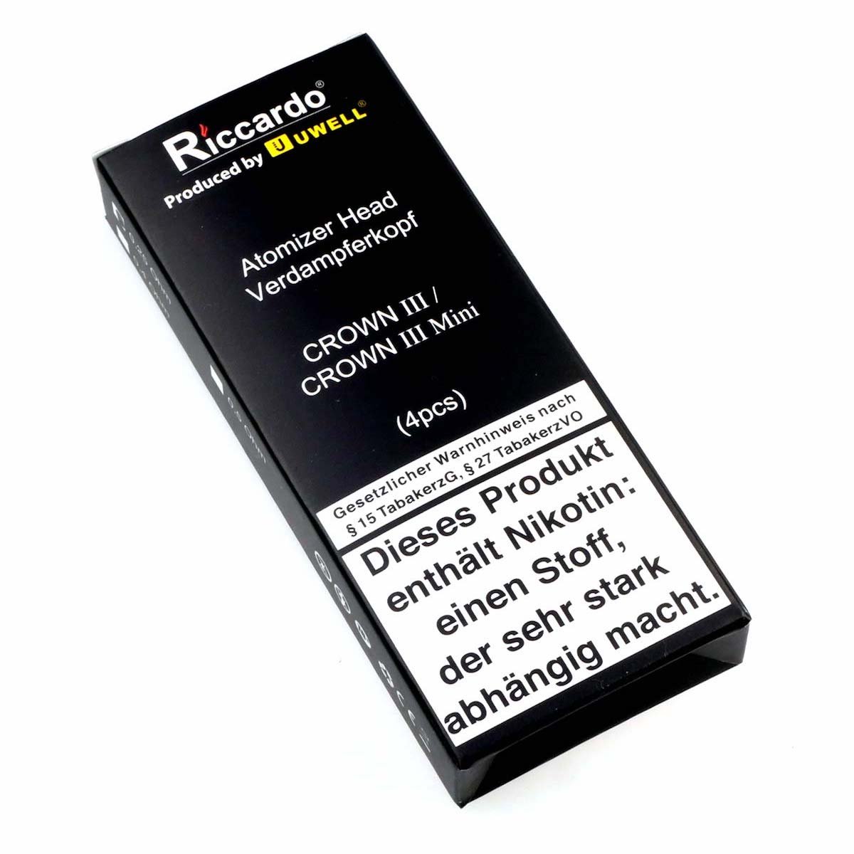 Uwell Crown 3 Coils, 0,25 Ohm, SUS316 Edelstahl, Verdampferköpfe für  e-Zigarette, 4 Stück : Amazon.de: Elektronik & Foto