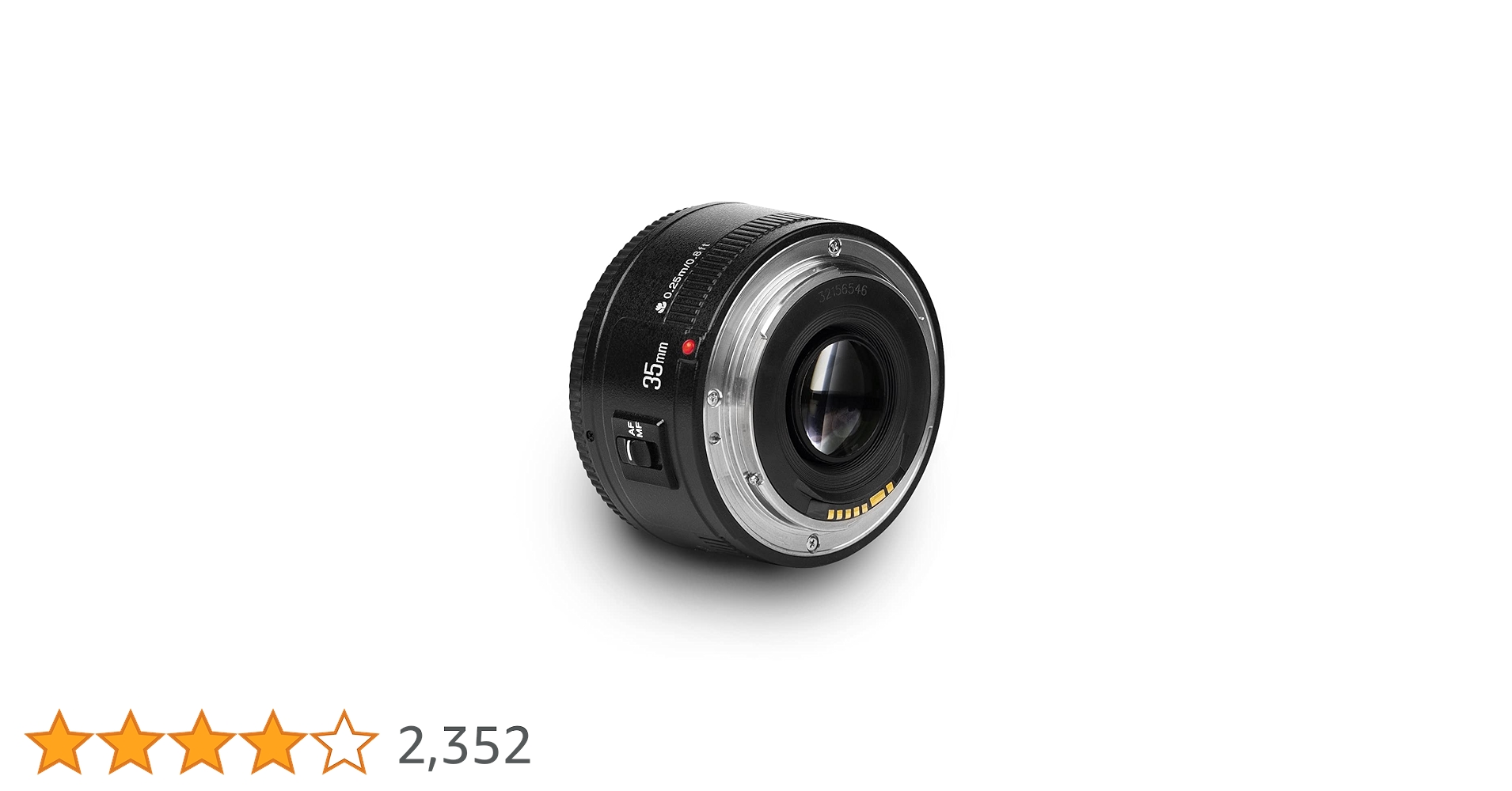 YONGNUO YN35mm F2 Lens 1:2 AF/MF Wide-Angle Fixed/Prime Auto