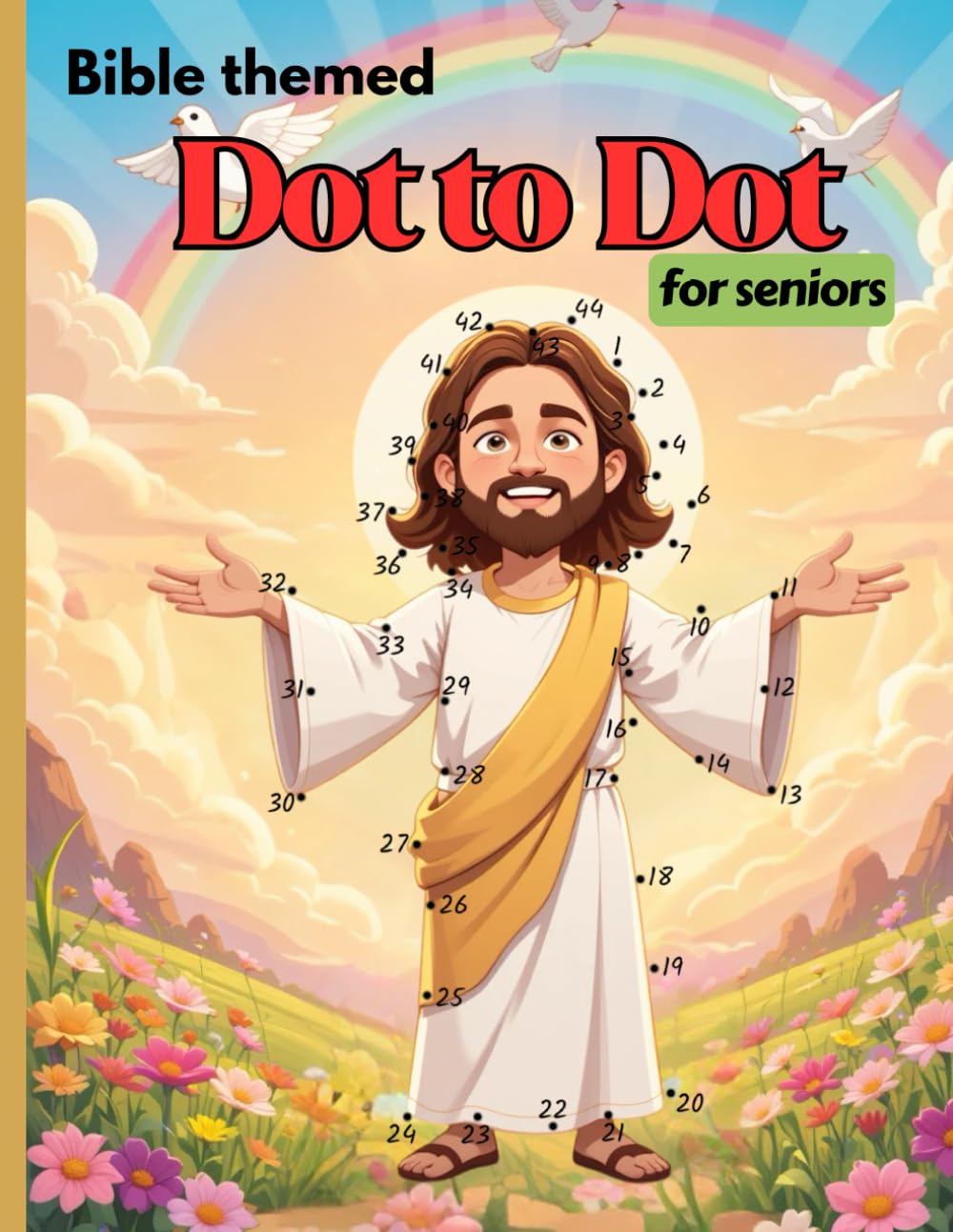 Dot To Dot Book For Seniors: Bible Themed Large Print Puzzles Jumbo Giant Dot-to-Dots For and Seniors, Collection Of Bible Scene For Seniors: The