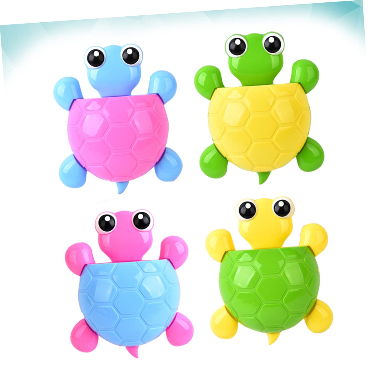 Portacepillos de Dientes de Tortuga Ventosa, 4 Piezas