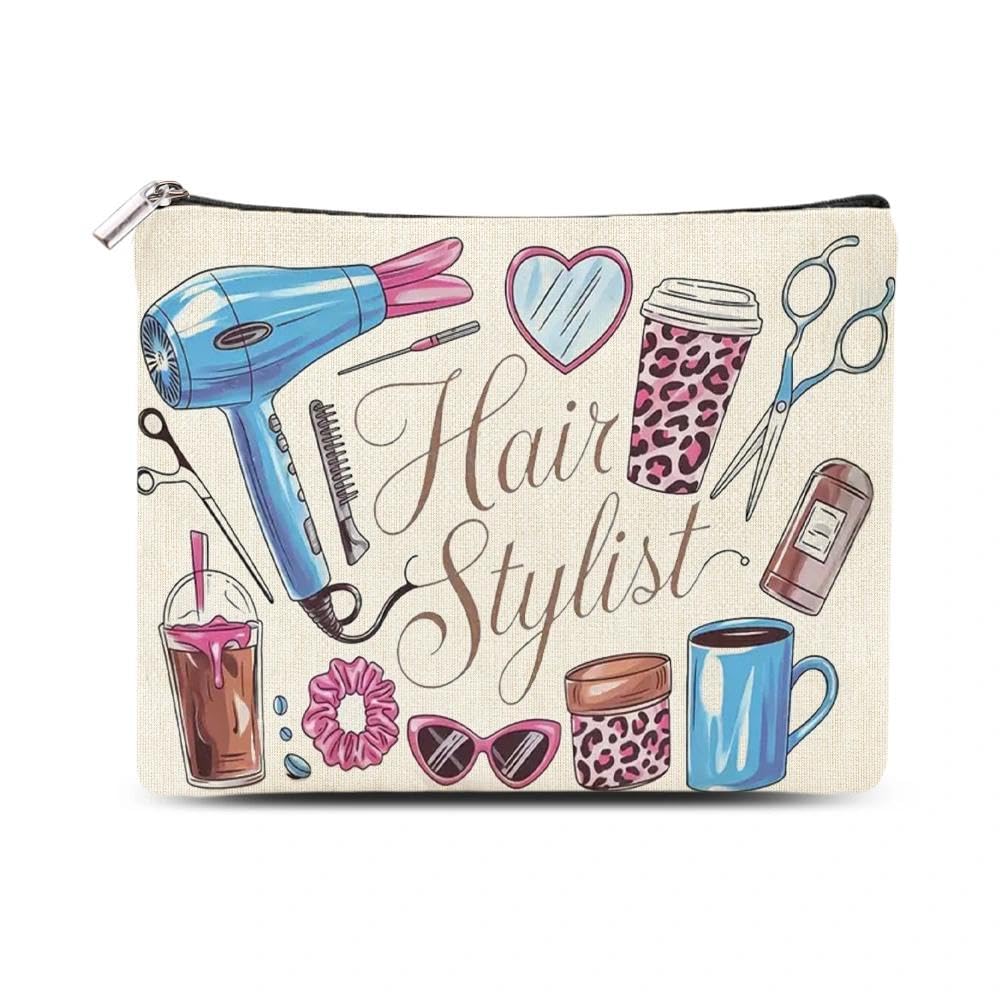 Ouchie Pouch Bag for Nurse Doctor Birthday Christmas Gifts for Women Men Medicine Cosmetic Makeup Bags Med Toiletry Pouch, White, Hair