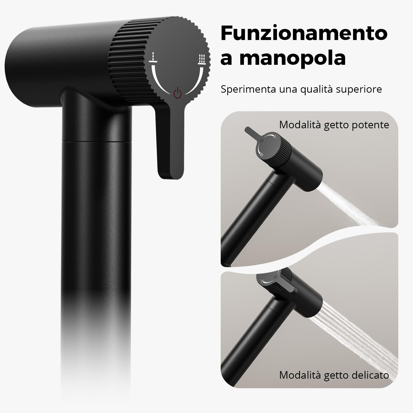 RNPG Doccetta per Bidet Kit,Doccetta a 2 Modalità – Jet e Stream