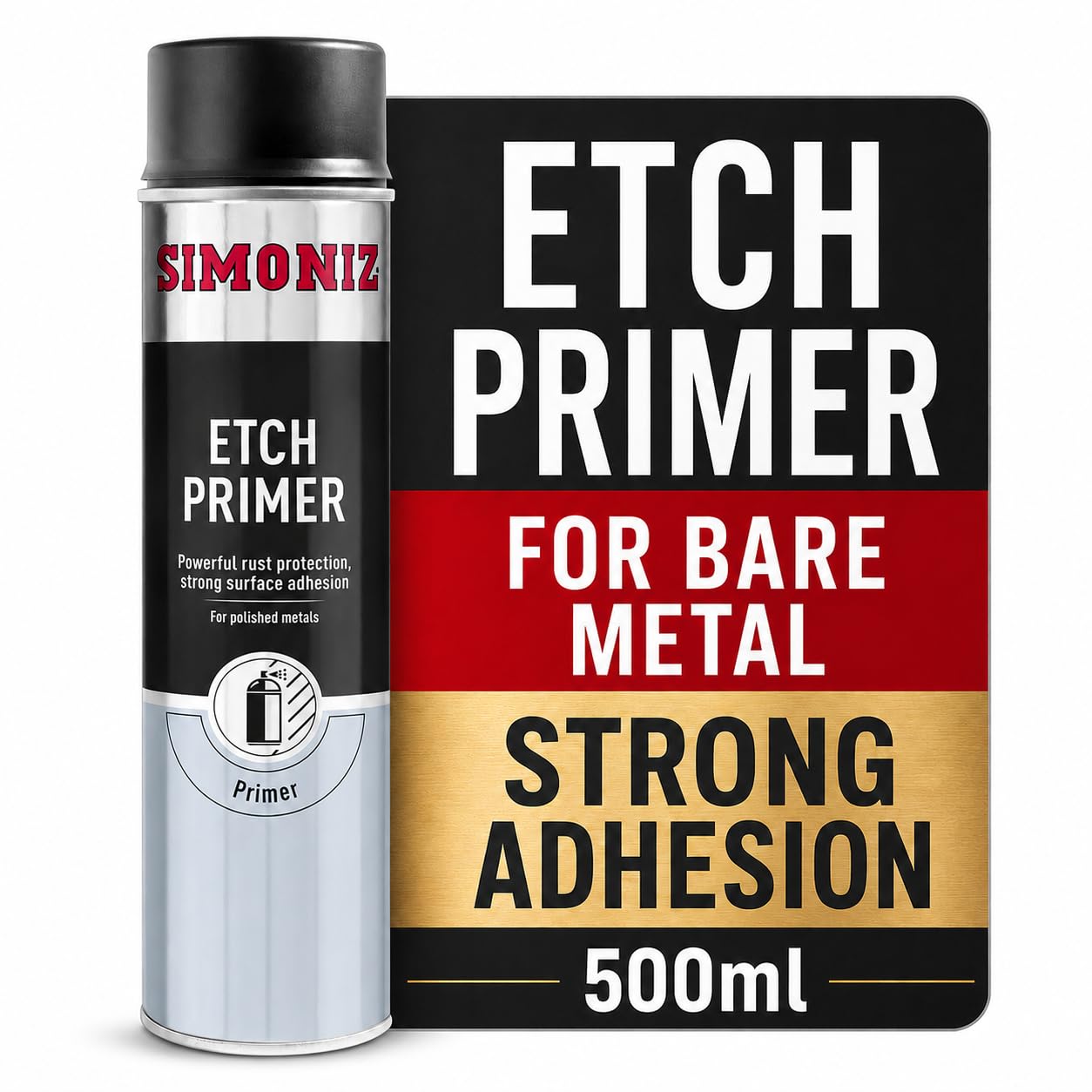 Simoniz Etch Primer Spray Paint for Bare and Polished Metal, 500ml