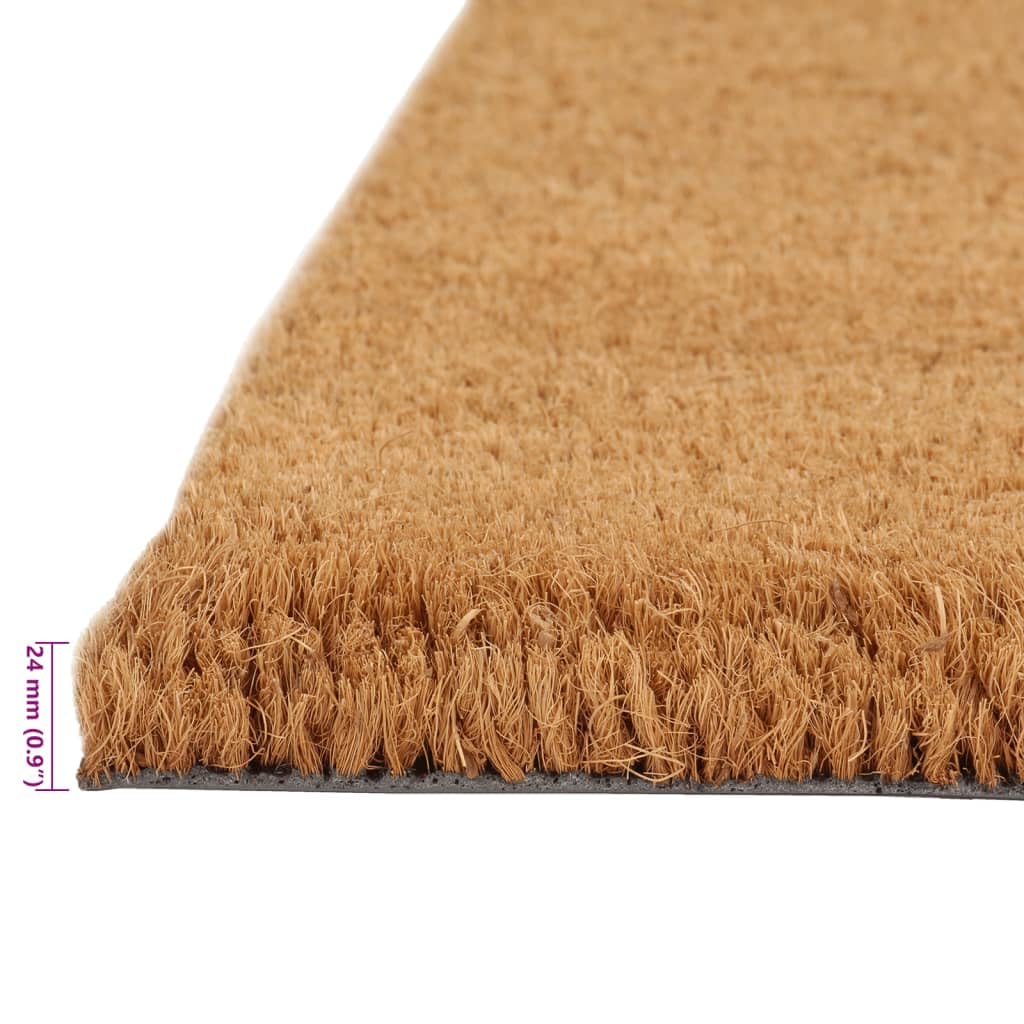 Tapis de Porte Naturel 50x80 cm Fibre de Coco touffeté Paillassons Brun,155600