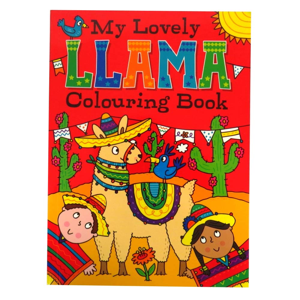 Martello White A4 'My Lovely Llama' Children's Colouring Book - 70 Designs To Colour