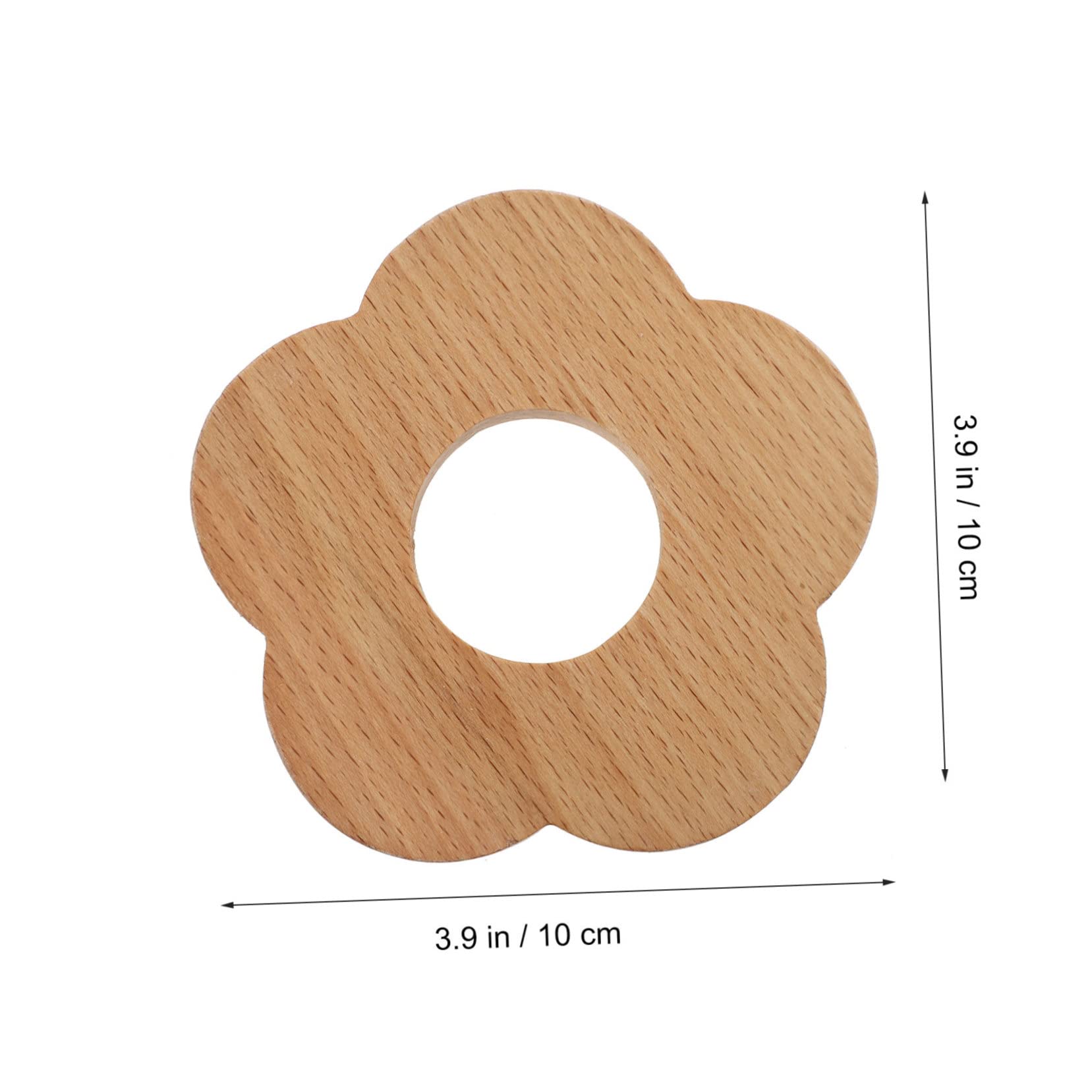 Posavasos de Madera Maciza en Forma de Flor, 7 Piezas