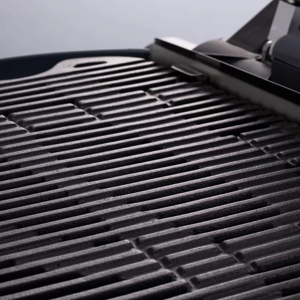 500 barbecue a gas portatile da campeggio con piastra in ghisa, doppio uso a gas, bruciatore 9000 BTU | area di cottura da 1065 cm, barbecue a gas compatto per giardino, viaggi e roulotte | 4