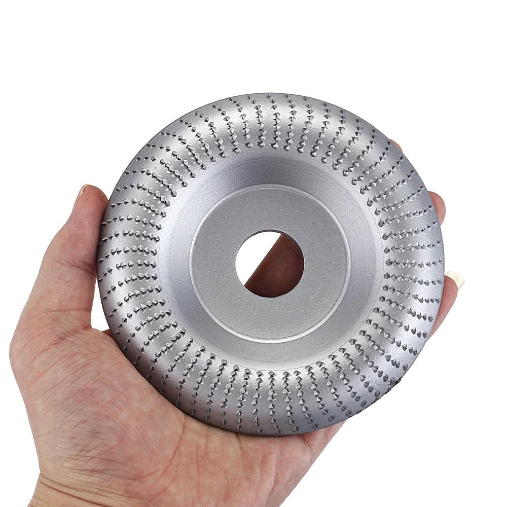 HHRFCS 100 * 22 mm en carbure de tungstène meule d'angle en Bois Disque de Sculpture de ponçage Outil Rotatif Disque abrasif pour meuleuse d'angle-vin Rouge(B)