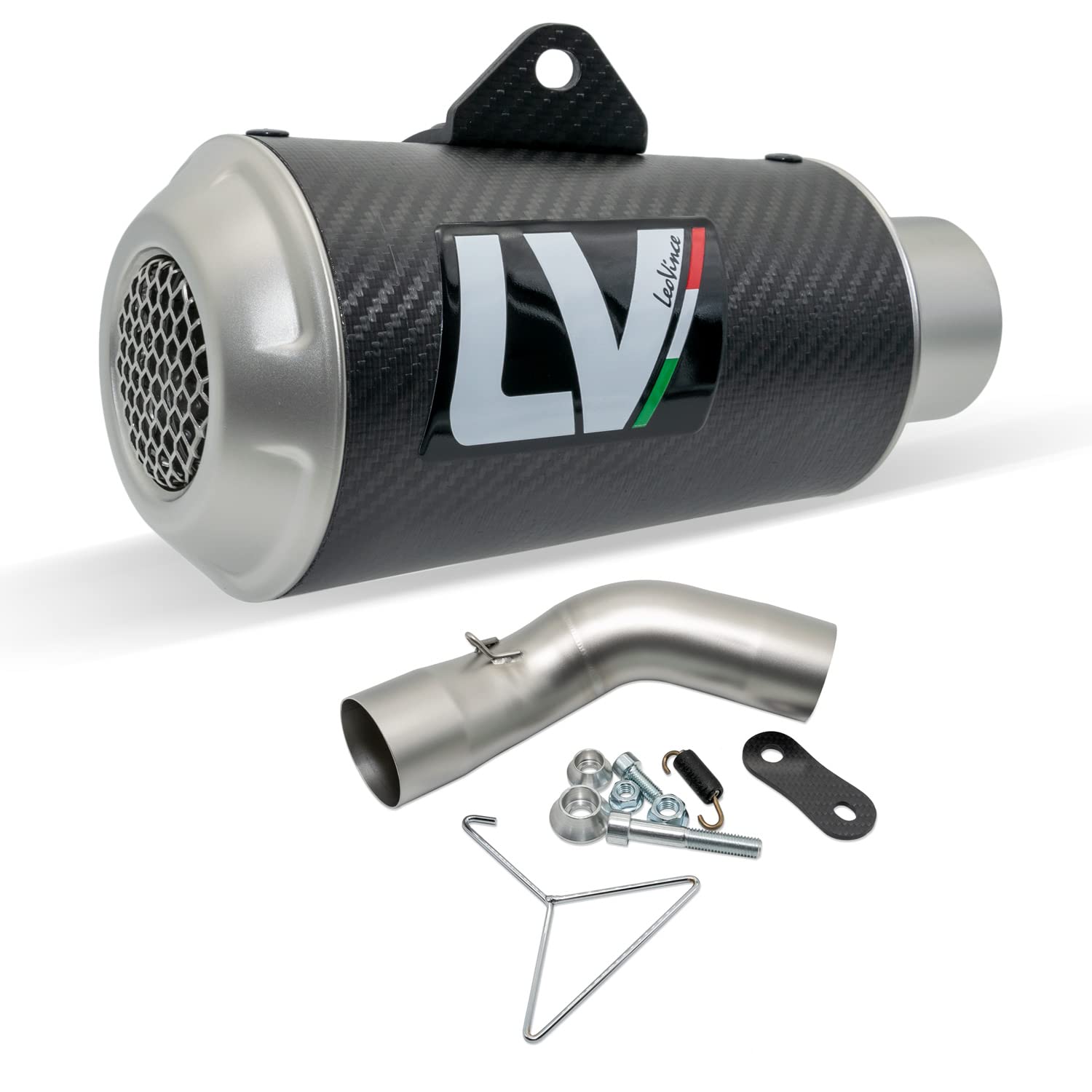 Endschalldämpfer LeoVince SLIP-ON LV-10 mit Zulassung, Carbon, Edelstahl Kappe für Kawasaki Z 900
