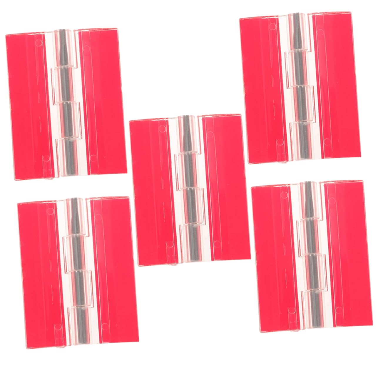 GLSTOY 5pcs Self-Adhesive Acrylic Hinges Small Hinge Adhesive Multi-use for Furniture Aquarium Box Lid