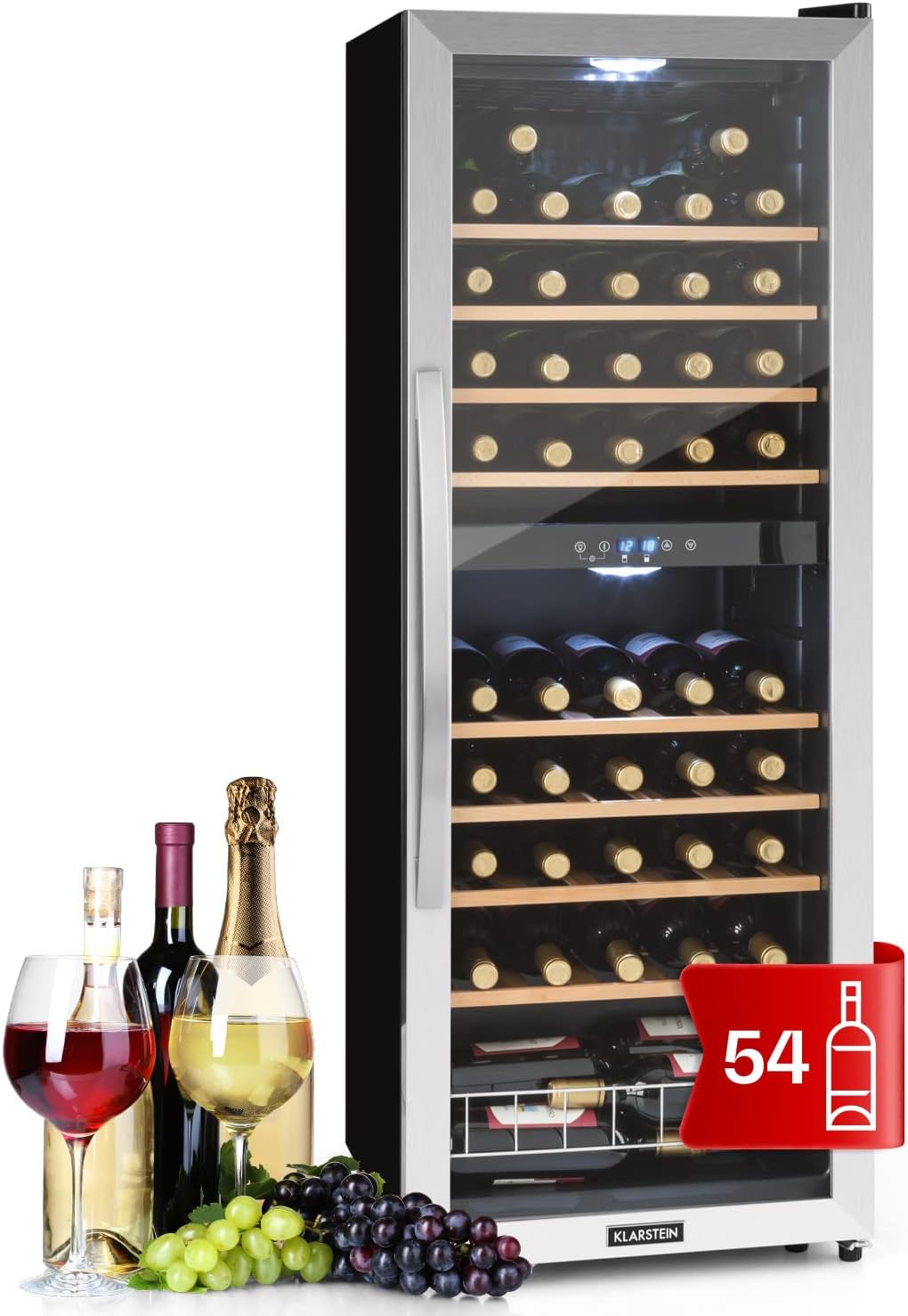 Klarstein Cave a Vin, Réfrigérateur à Vin Double Zone avec Porte en — free download