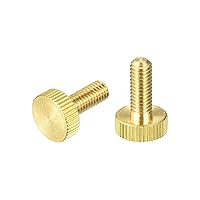 Vista 7 de uxcell Tornillos moleteados para pulgar, pernos planos de latón M3x4mm, sujetadores para PC, electrónicos, mecánicos, 2